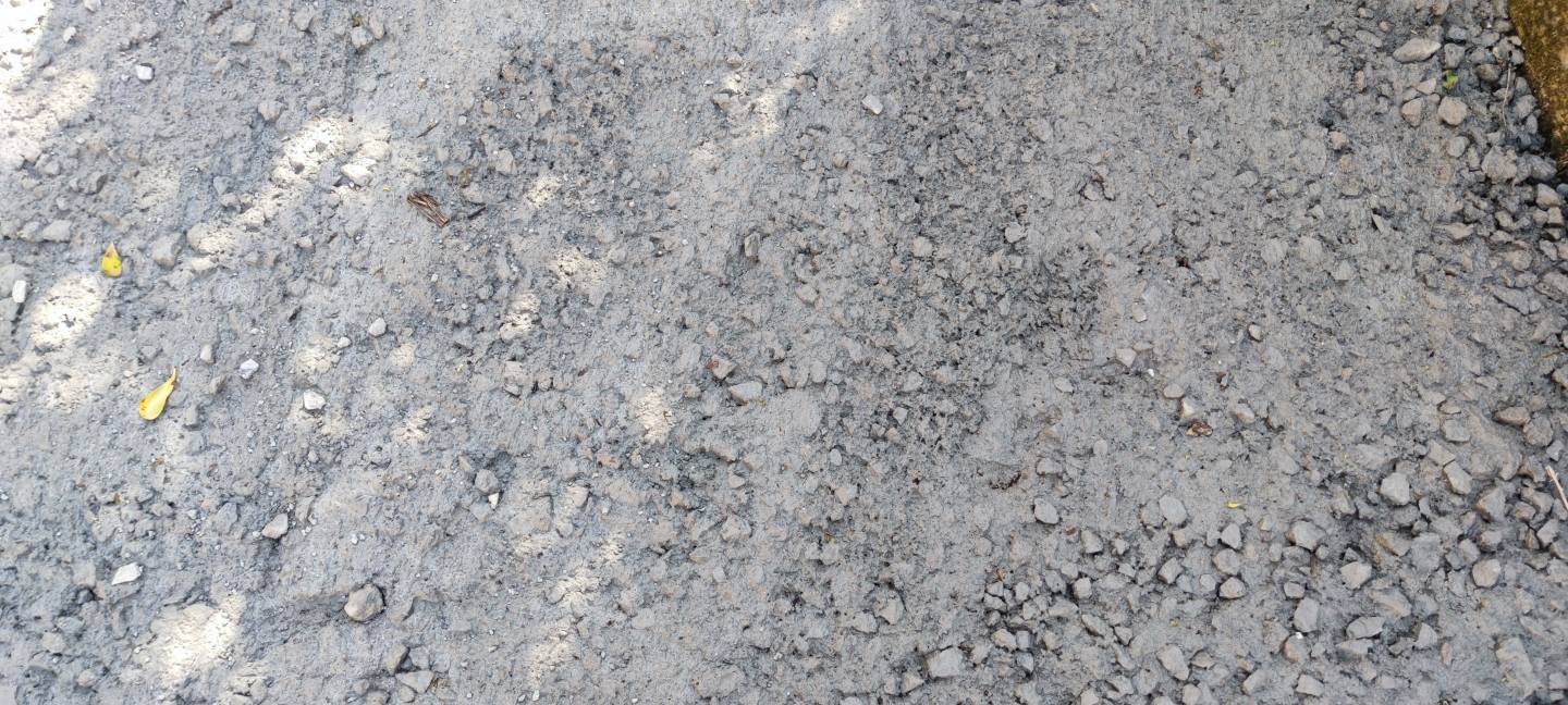 Τμήμα της νέας τσιμεντόστρωσης στο Σταυροδρόμι